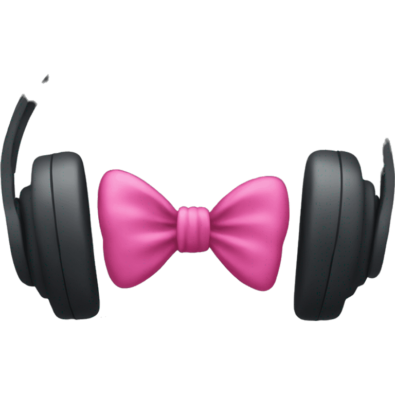 Headphones with bow emoji