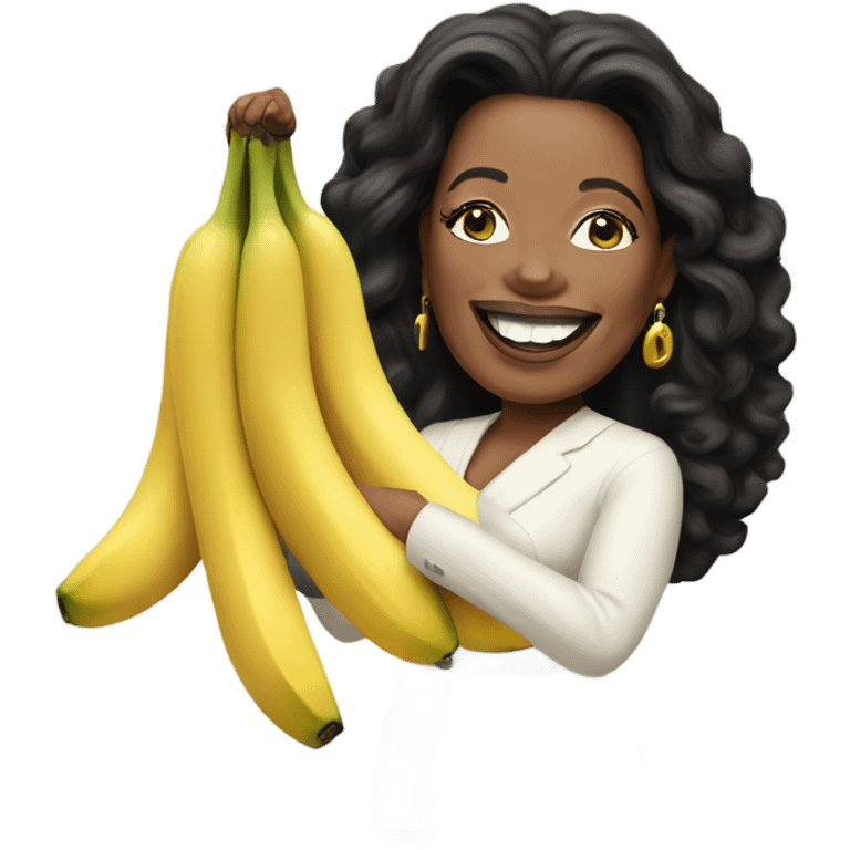 Oprah with a banana emoji