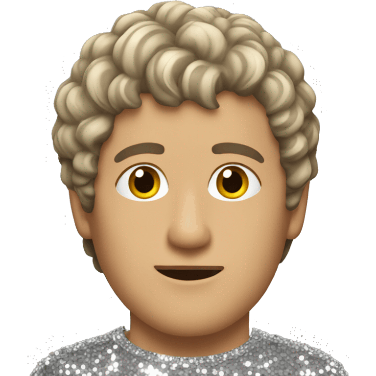 Roger daltry short hair looking to the side wearing sequin shirt  emoji