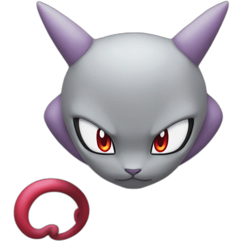 Pokemon Mewtwo noir et rouge emoji