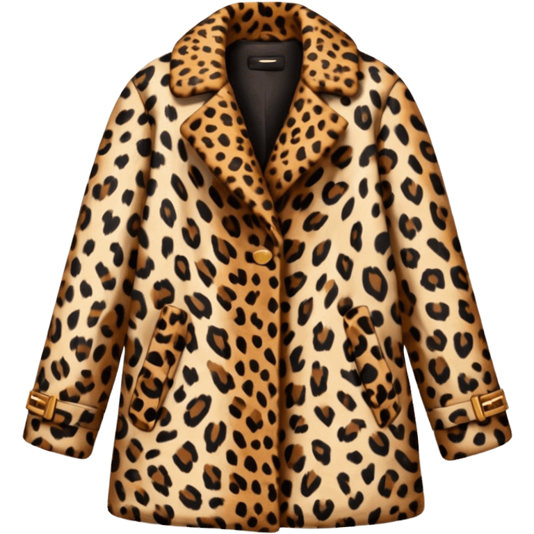 Leopard print coat  emoji