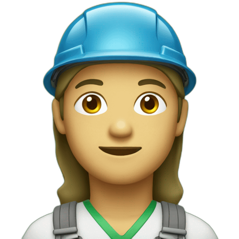 worker green background emoji