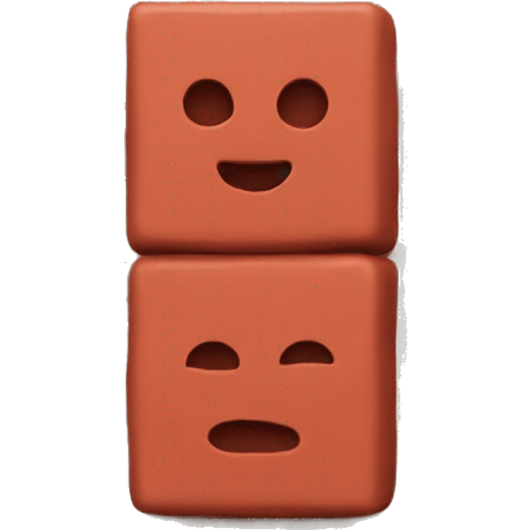 a brick shape realized with red modeling clay emoji