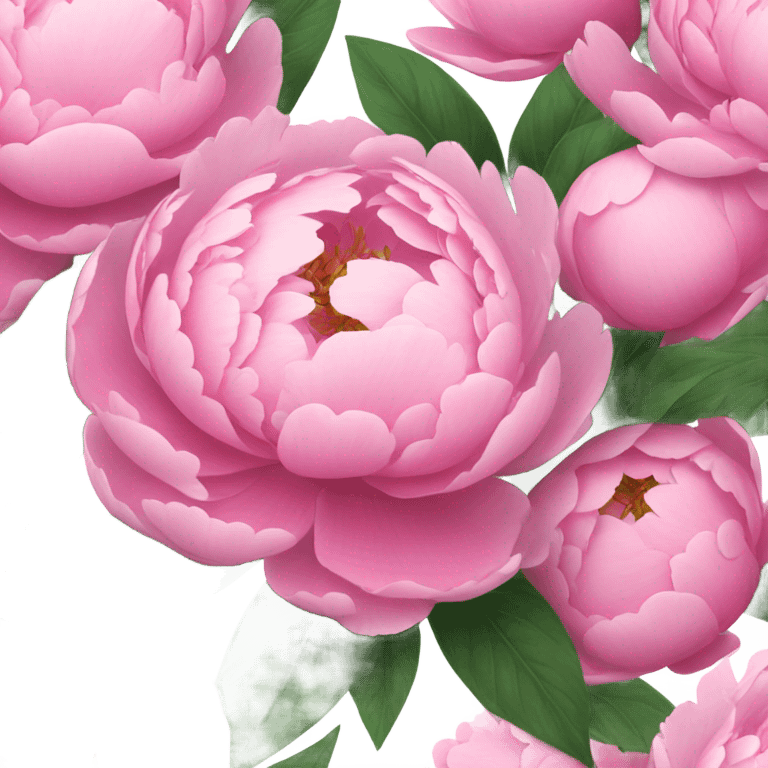 Pink peonies bouquet  emoji