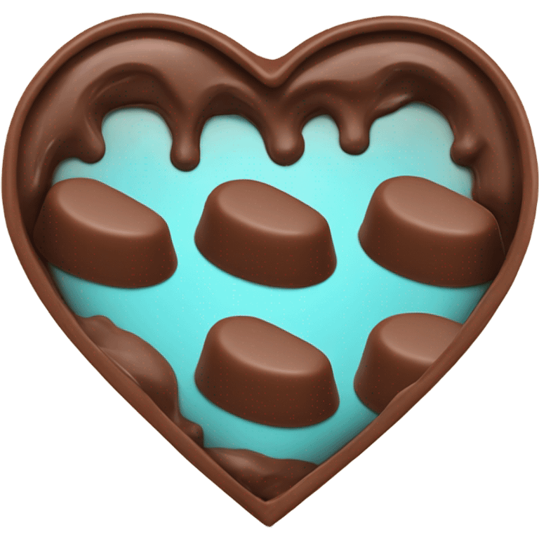 heart shaped box of poop emoji chocolates  emoji