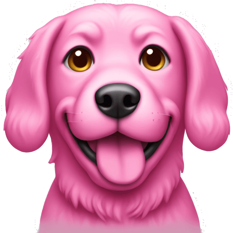 Pink dog emoji