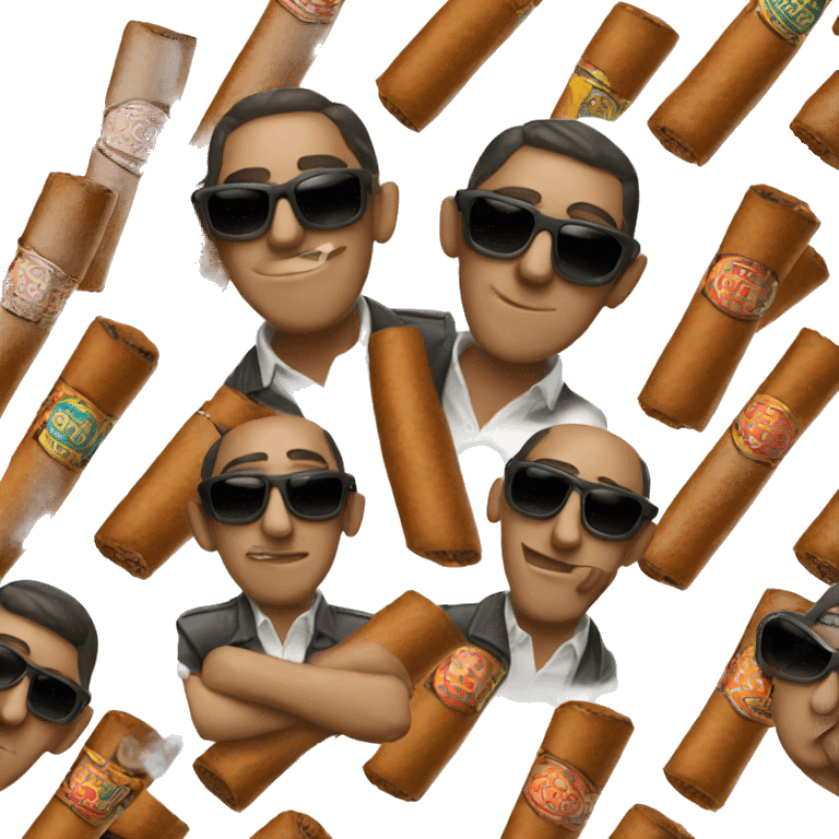 guy with sun glasses smoking a cigar emoji