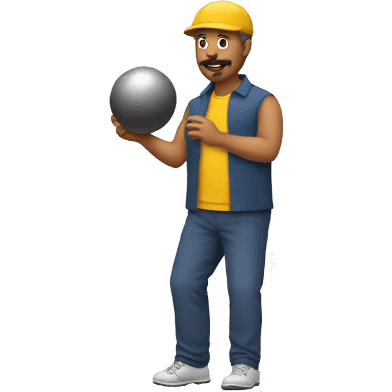 Petanque player emoji