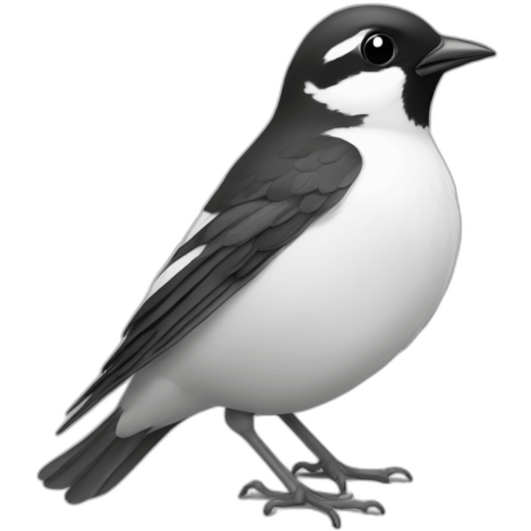 lark black and white emoji