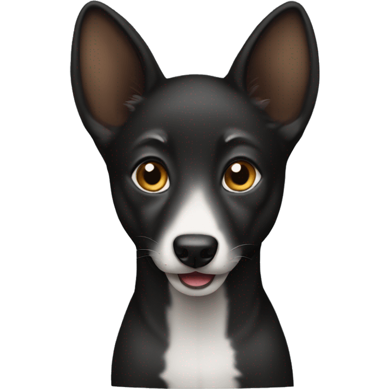 A black dingo puppy  emoji