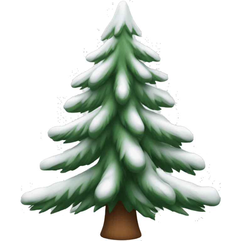  actual white fir christmas tree isolated.  emoji