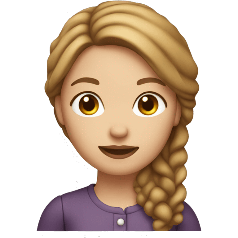 Light brown hair girl Cake designer emoji