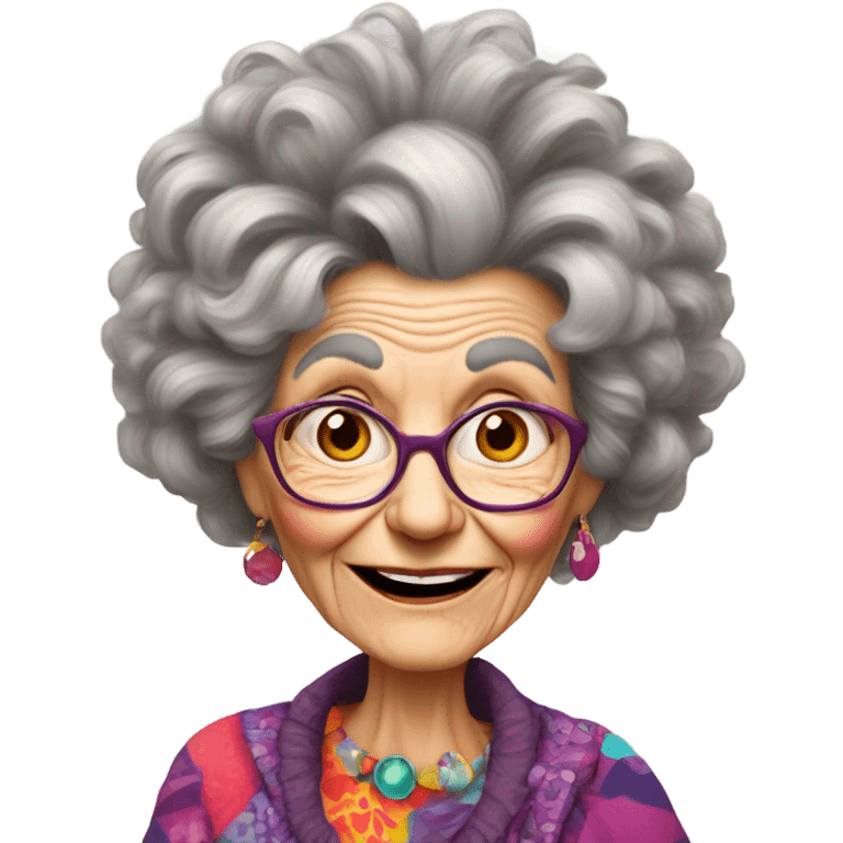 Crazy old lady emoji