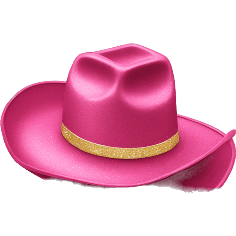 pink glitter cowboy hat emoji