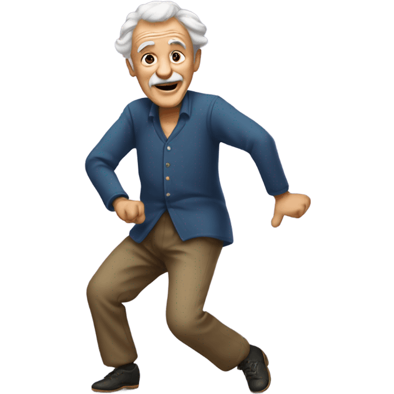 Old man on DANCE emoji