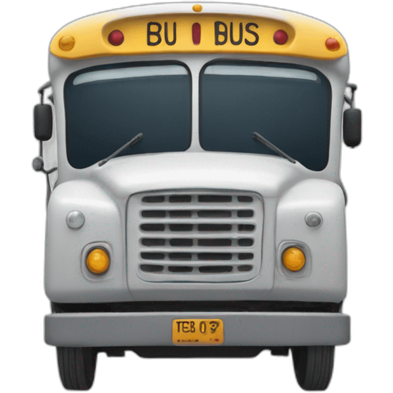 anthropomorphized bus that is in physical agony emoji