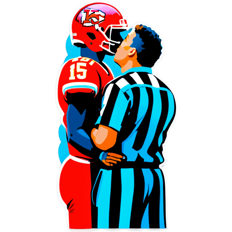 Patrick Mahomes, kissing the refs emoji