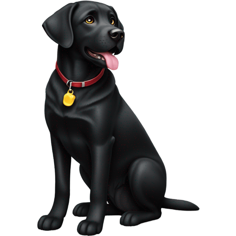 Black labrador  emoji