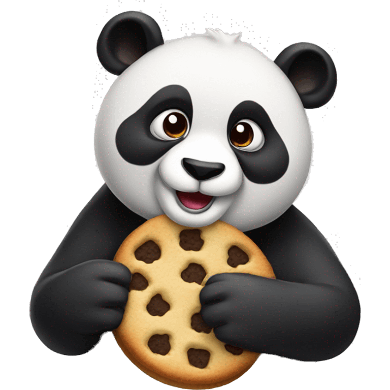 Panda eating cookie  emoji