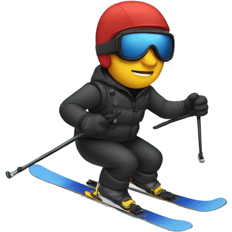 Bodyguard skiing emoji