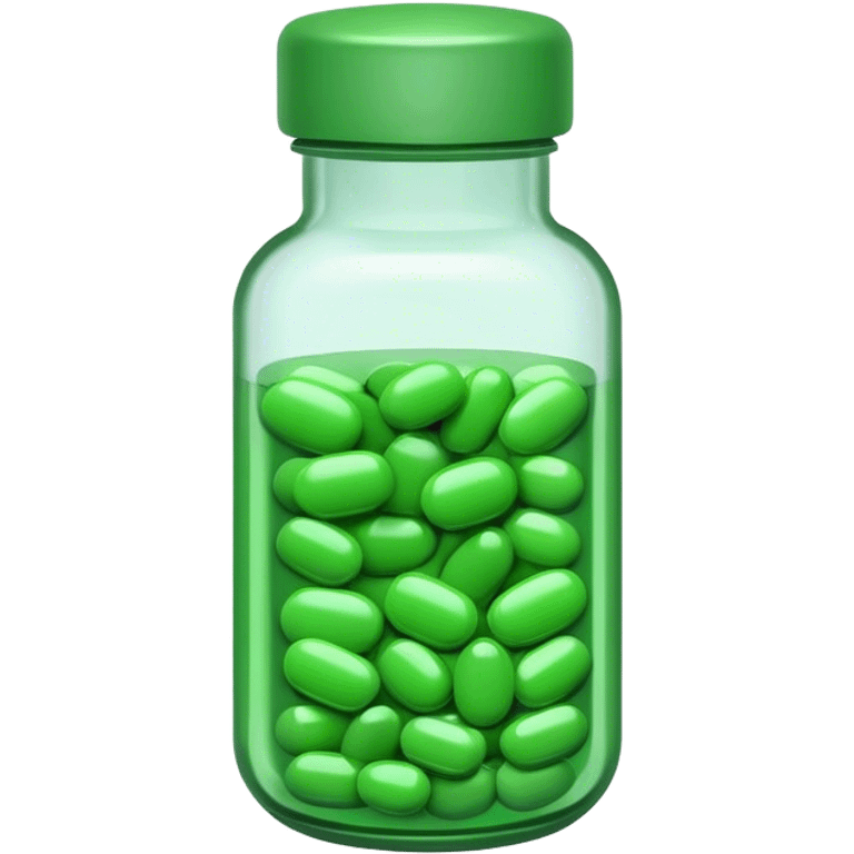 Green Pill bottle  emoji