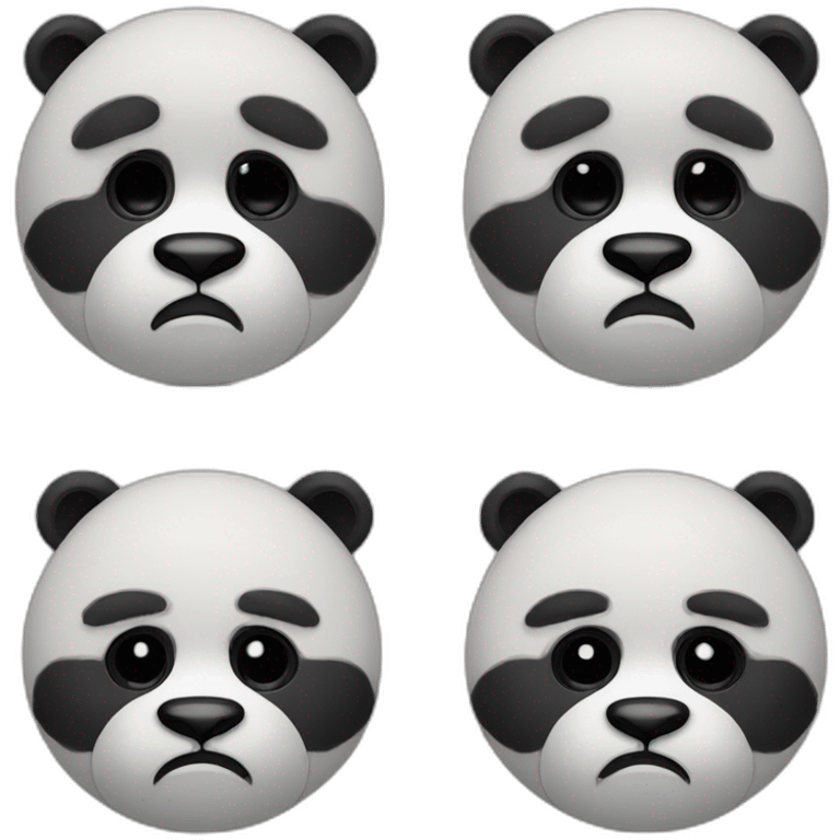 sad panda face emoji