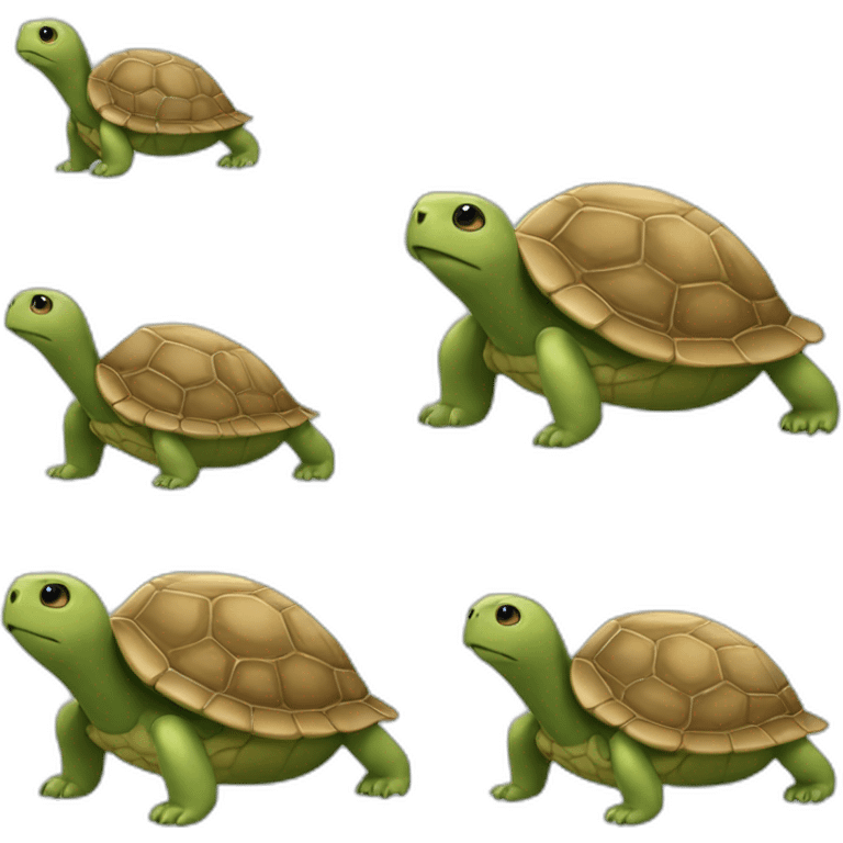 Tortue sur un chien emoji