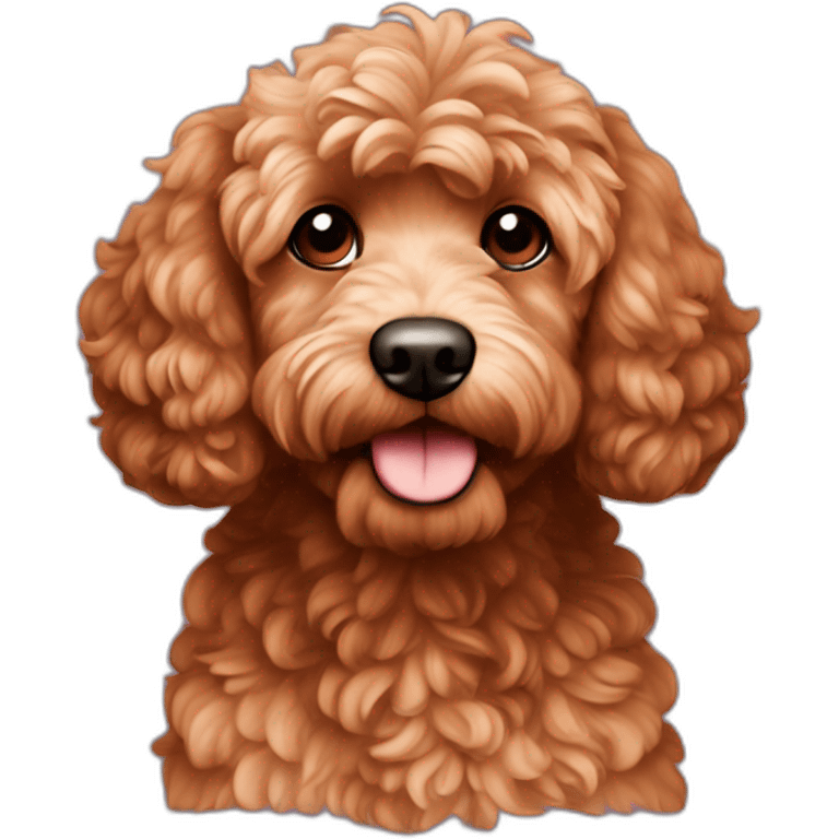 Reddish light brown cockapoo side emoji