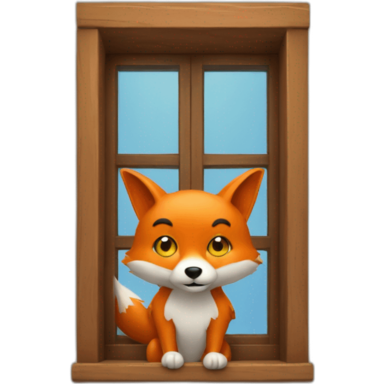 Fox opening window emoji