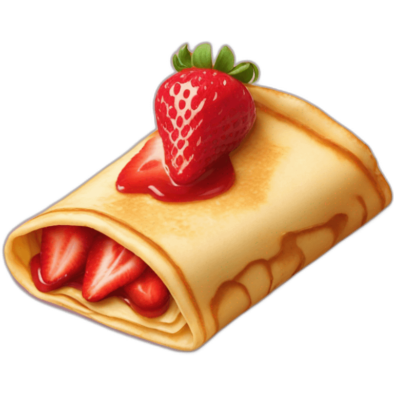 crepe with stawberry emoji