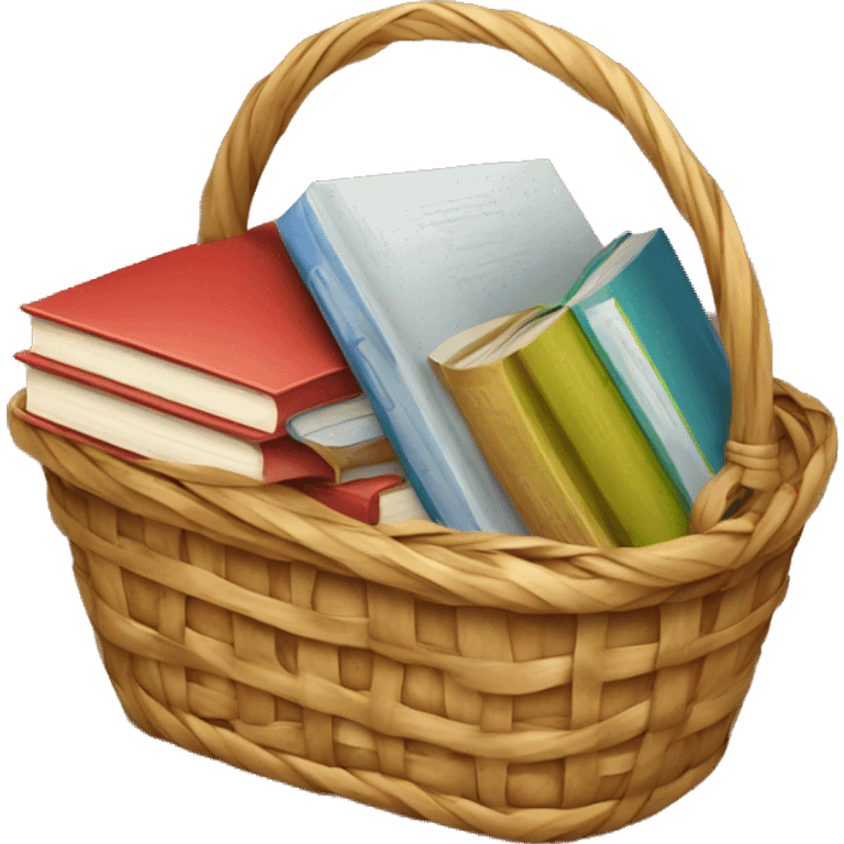 basket with books inside  emoji