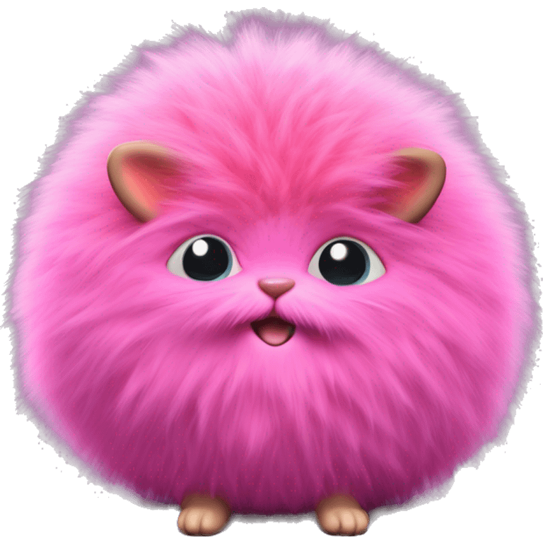 A Pygmy Puff is a small, fluffy magical creature bred by wizards and witches, resembling a miniature ball of fur with bright, vivid colors like pink or purple. Known for their playful antics and affectionate demeanor, Pygmy Puffs are popular pets  emoji