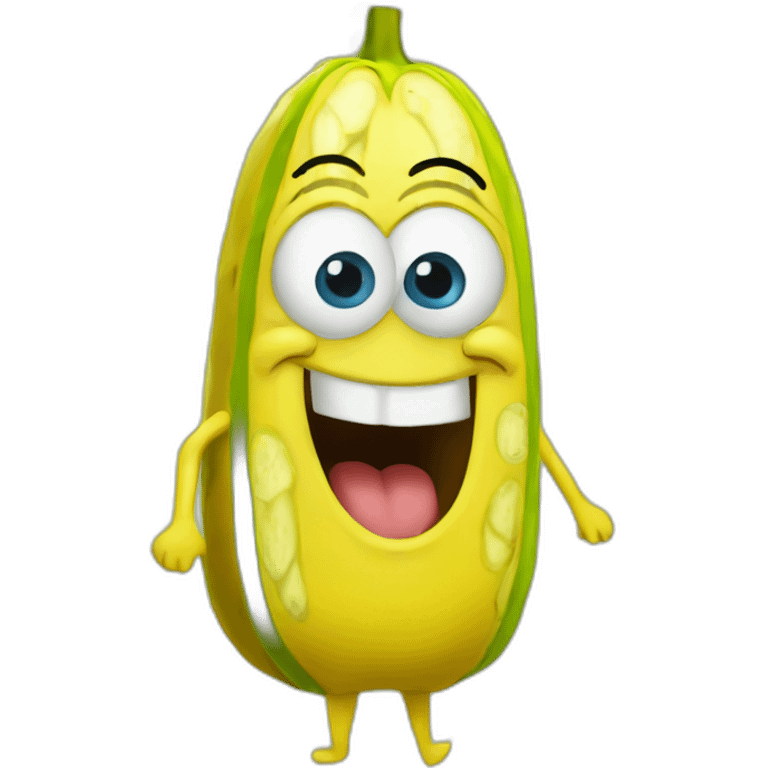 spongebob in a banana costume emoji