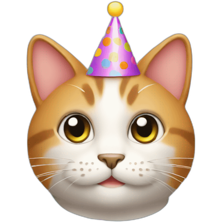 cat with birthday hat emoji