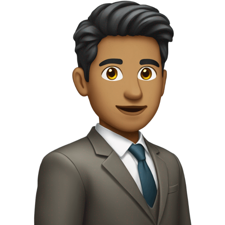 pakistani light brown olive skinned young man wearing suit  emoji