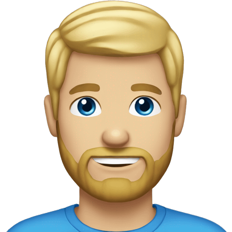 blue eyes man blonde beard emoji