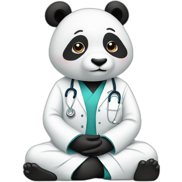 panda doctor meditation emoji