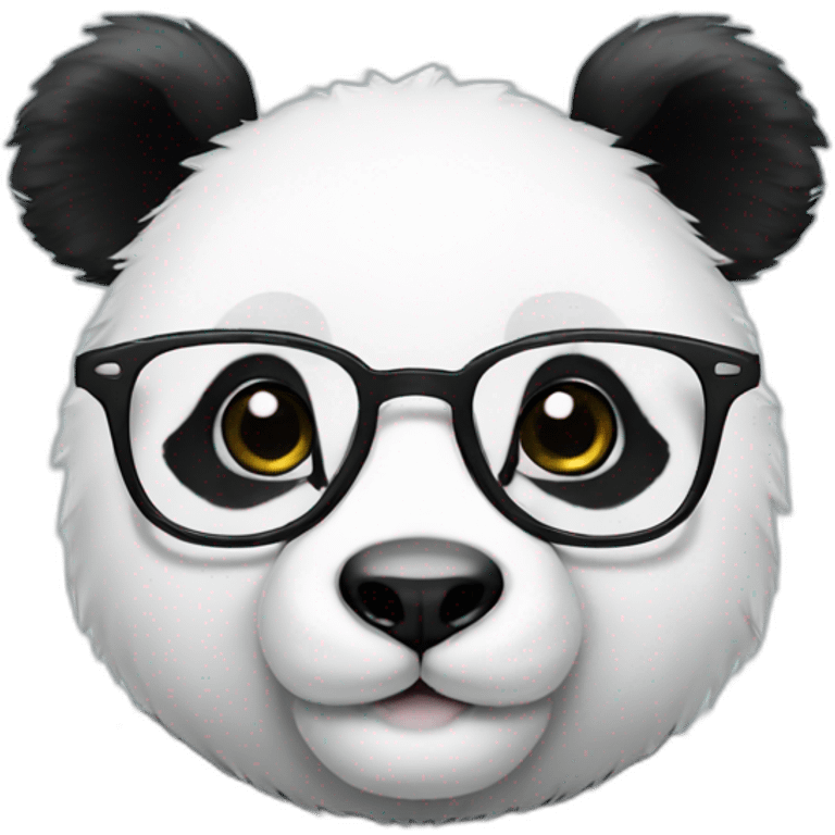 Cute panda with specs emoji