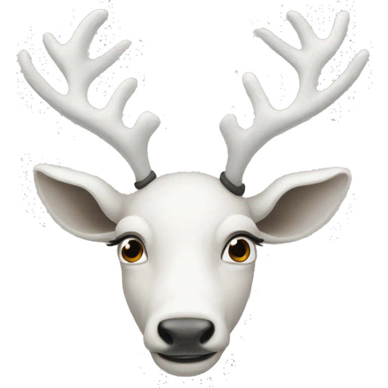 white-reindeer emoji