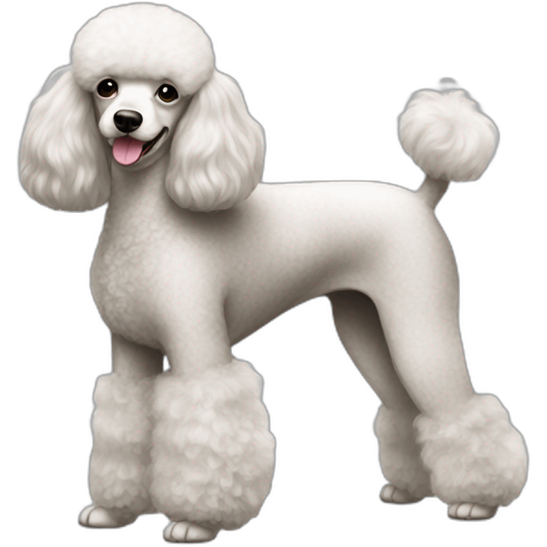 Dog Standart Poodle full body emoji