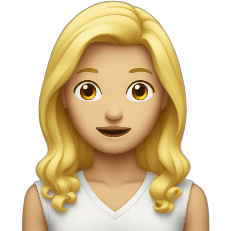 Blond qui pleure emoji