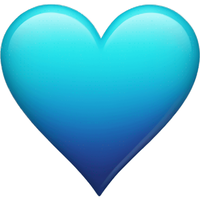 Ombré heart with a blue and turquoise color  emoji