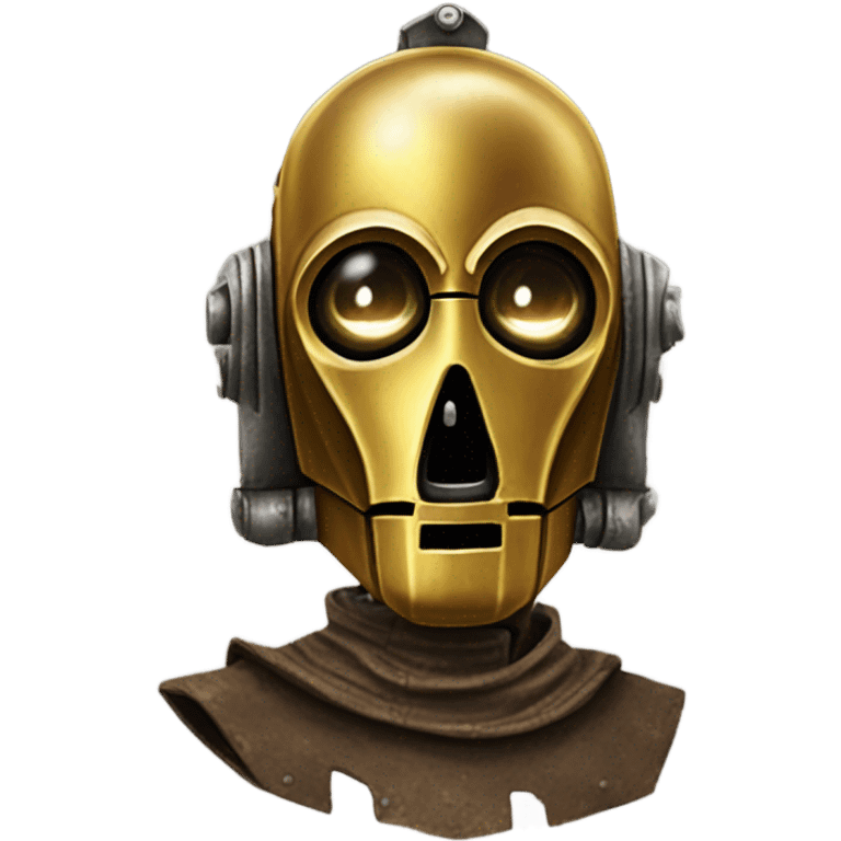 Dusty old west Bounty hunter C-3PO carbonized tarnished from space  emoji