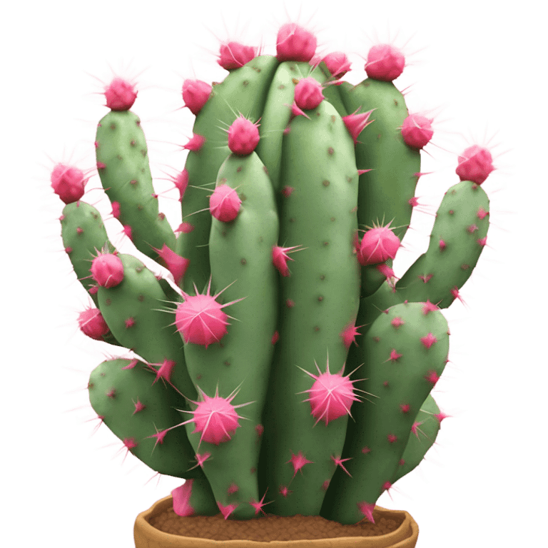 Pink cactus emoji