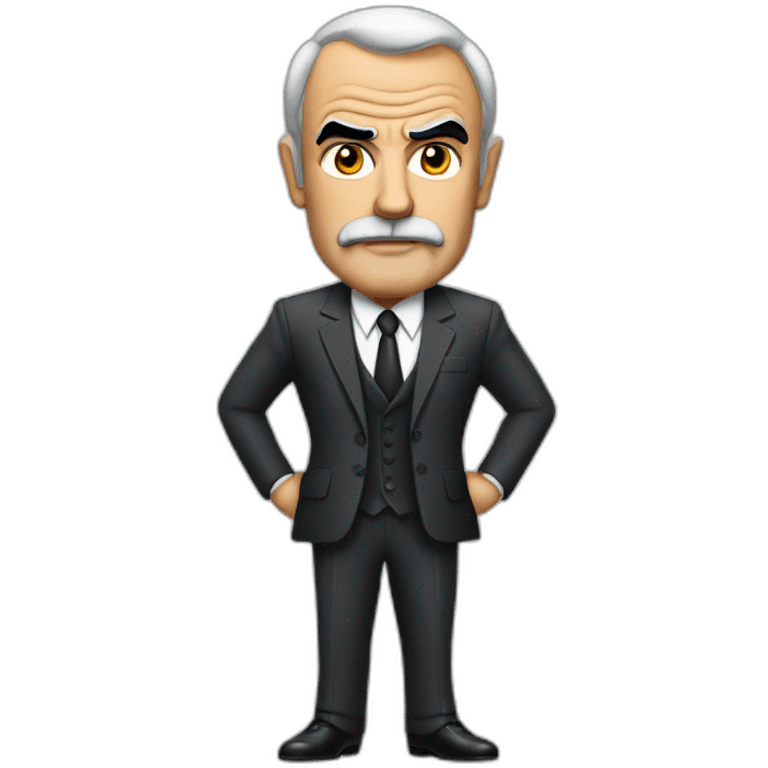 sean connery serious cartoon wearing suit emoji