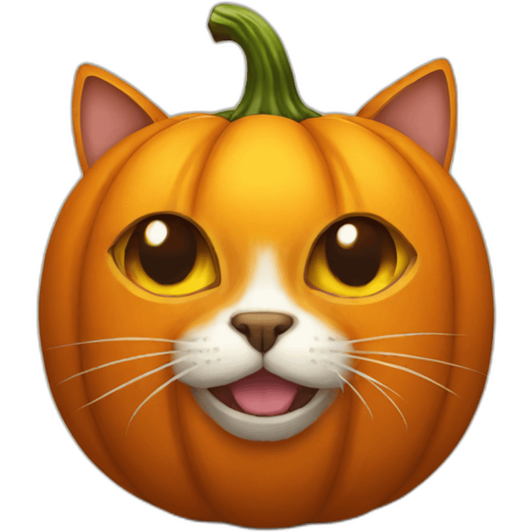 Pumpkin cat emoji