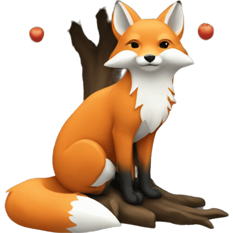 fox under the tree emoji