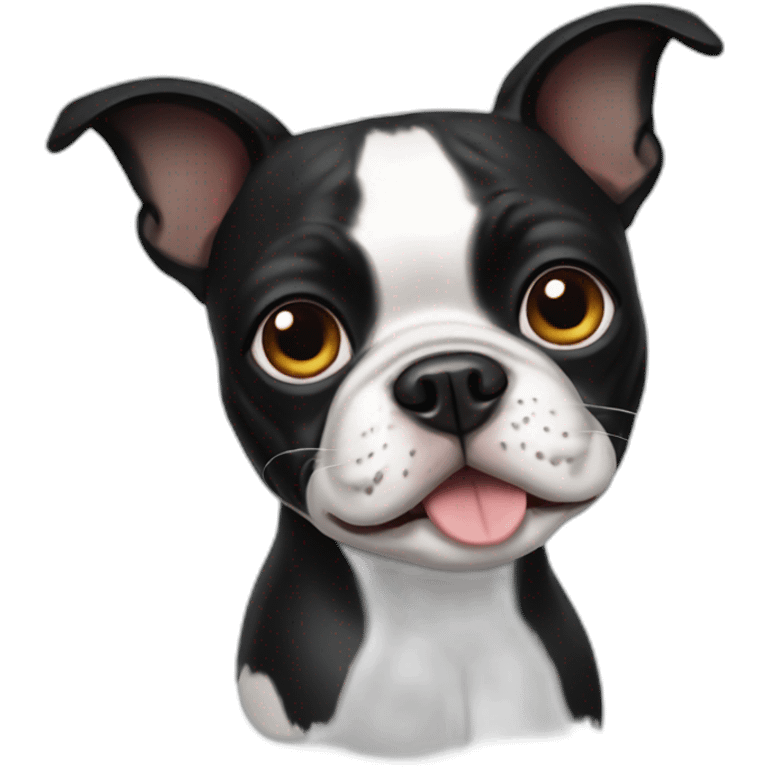 robot boston terrier emoji