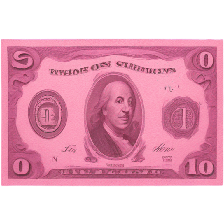 Pink money emoji