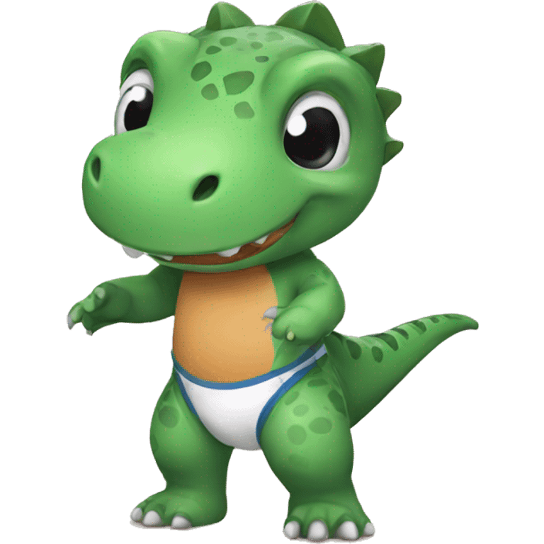 dinosaur with swim trunks emoji